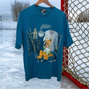 Vintage Disney ice Hounds rare 1990s single stitch Pluto hockey shirt XXL